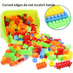 Children's Large Particle Building Block Bucket Plate for Early Education