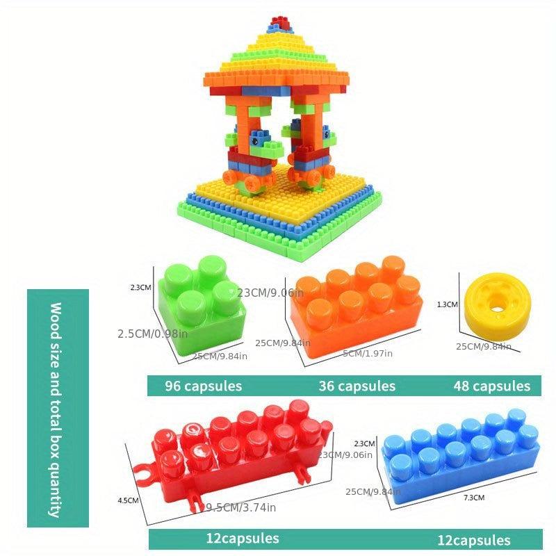 Children's Large Particle Building Block Bucket Plate for Early Education