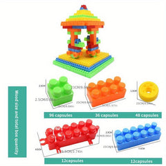 Children's Large Particle Building Block Bucket Plate for Early Education