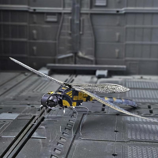 3D Metallic Dragonfly Puzzle - Stainless Steel DIY Model