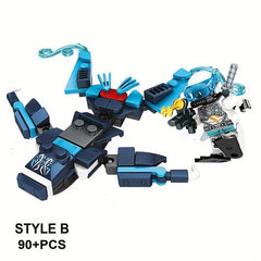 Water Dragon Building Kit with 4 Minifigures & Weapons - Kids 6+ Years