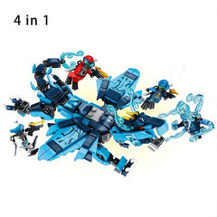 Water Dragon Building Kit with 4 Minifigures & Weapons - Kids 6+ Years