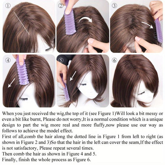 Short Curly Wig Layered Natural Looking Synthetic Fiber Wig