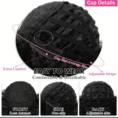 Short Pixie Wig With Bang Synthetic Fiber Women Daily Party Decors