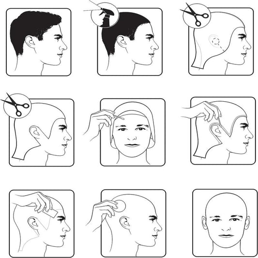 Latex Bald Wig Cap for Men Halloween Makeup