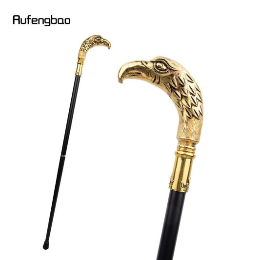 Golden Long Head Eagle Walking Stick Cosplay Cane Knob Crosier
