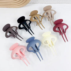 Plastic Frosted Hairpin Large Three-Tooth Clip Barrette Hair Accessory