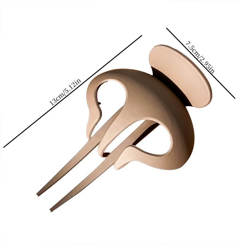Plastic Frosted Hairpin Large Three-Tooth Clip Barrette Hair Accessory