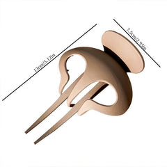 Plastic Frosted Hairpin Large Three-Tooth Clip Barrette Hair Accessory