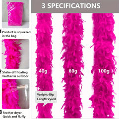Vintage Natural Feather Scarf For Dress Up Accessories Party