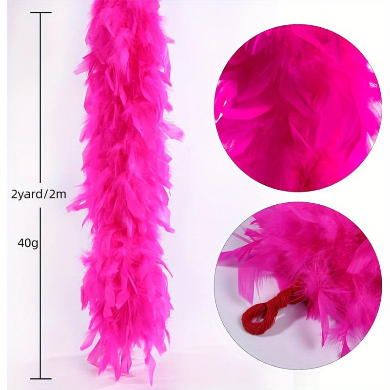 Vintage Natural Feather Scarf For Dress Up Accessories Party