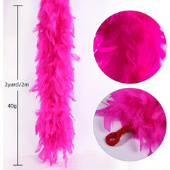 Vintage Natural Feather Scarf For Dress Up Accessories Party