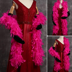Vintage Natural Feather Scarf For Dress Up Accessories Party