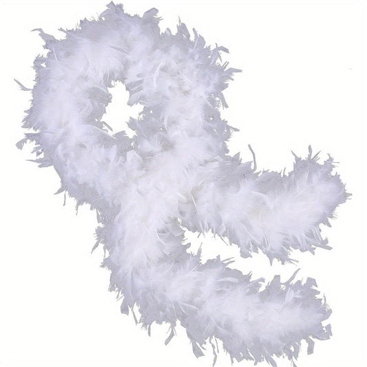 Vintage Natural Feather Scarf For Dress Up Accessories Party