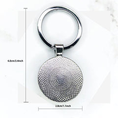 Chess Keychain Checkerboard Chess Pieces Glass Gem Pendant Key Chain