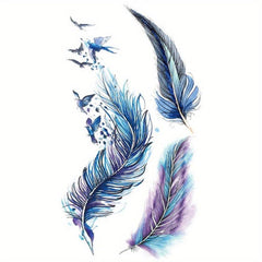 Feather Tattoo Sticker Waterproof Body Art