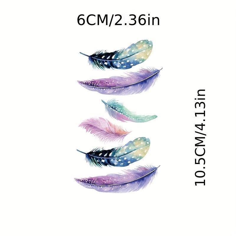 Feather Tattoo Sticker Waterproof Body Art