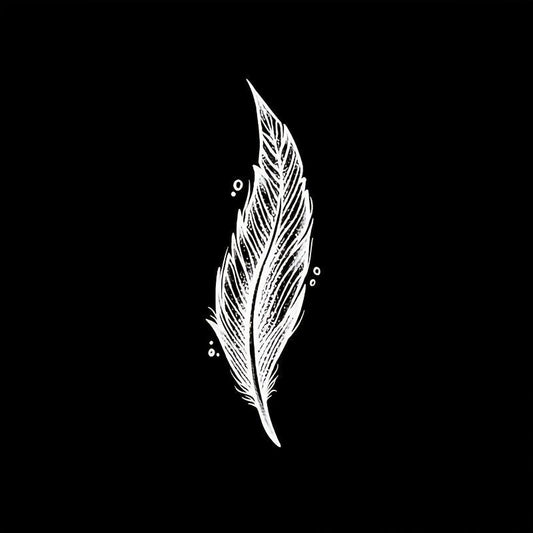 Feather 2-Week Herbal Waterproof Tattoo Stickers Semi Permanent