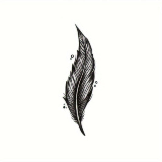 Feather 2-Week Herbal Waterproof Tattoo Stickers Semi Permanent
