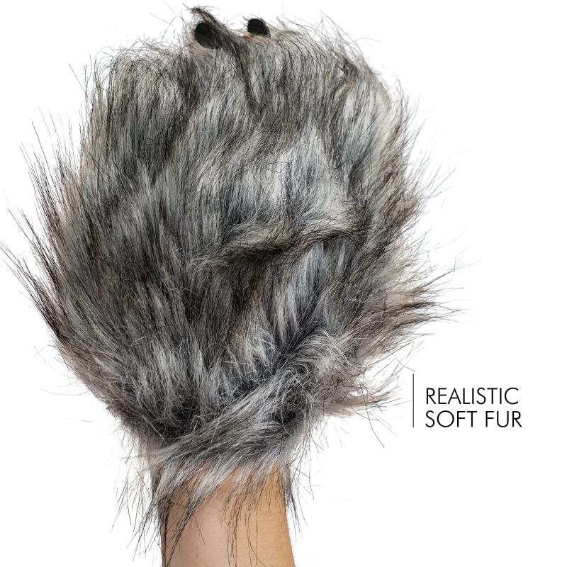Wolf Paw Gloves Hairy Werewolf Claw Handcuffs Halloween Costume Accessories