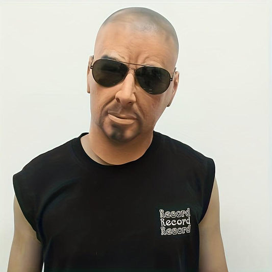 Men's Bald Man Latex Mask Crossdress Male Cosplay Party Mask
