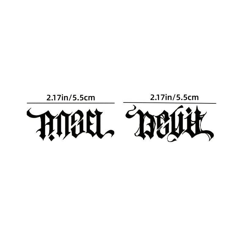 Angle & Devil Semi-permanent Tattoo Stickers Herbal Waterproof Arm Durable