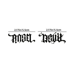 Angle & Devil Semi-permanent Tattoo Stickers Herbal Waterproof Arm Durable