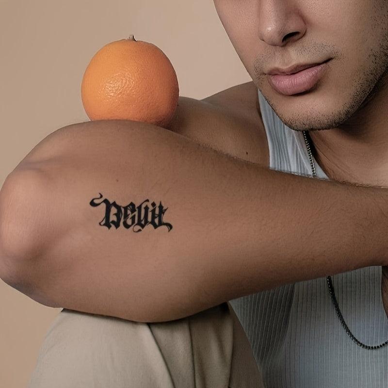 Angle & Devil Semi-permanent Tattoo Stickers Herbal Waterproof Arm Durable