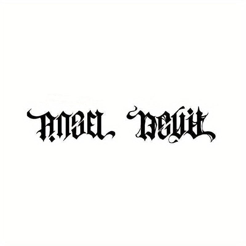 Angle & Devil Semi-permanent Tattoo Stickers Herbal Waterproof Arm Durable