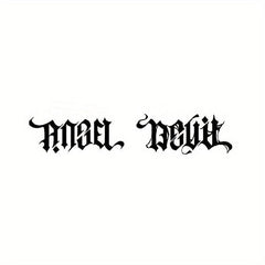 Angle & Devil Semi-permanent Tattoo Stickers Herbal Waterproof Arm Durable