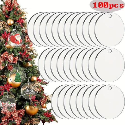 Acrylic Jewelry Blank Transparent Circle DIY Keychain Decoration