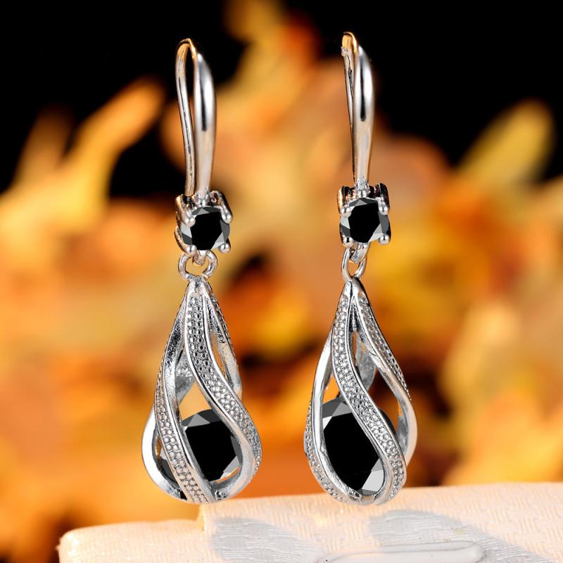 Spiral Teardrop Hollow Earrings Dangle Earrings Wedding Jewelry Gift