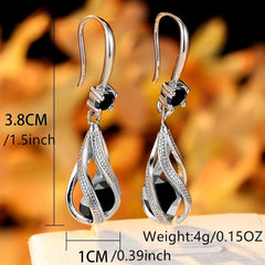Spiral Teardrop Hollow Earrings Dangle Earrings Wedding Jewelry Gift
