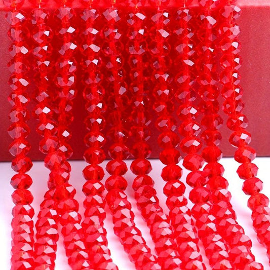 Crystal Beads for Bracelets Necklaces 4 6 8mm Flat Round Faux Glass