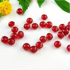 Crystal Beads for Bracelets Necklaces 4 6 8mm Flat Round Faux Glass