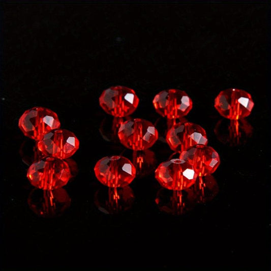 Crystal Beads for Bracelets Necklaces 4 6 8mm Flat Round Faux Glass