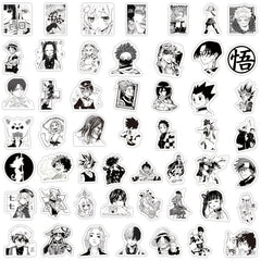 50pcs Waterproof Anime Stickers for Mobile Helmet Cup Bicycle Computer