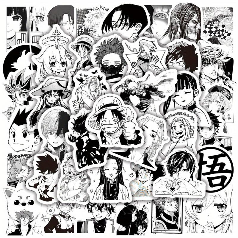 50pcs Waterproof Anime Stickers for Mobile Helmet Cup Bicycle Computer