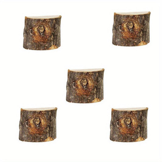 5-Piece Wooden Card Clip Table Holders for Wedding Parties