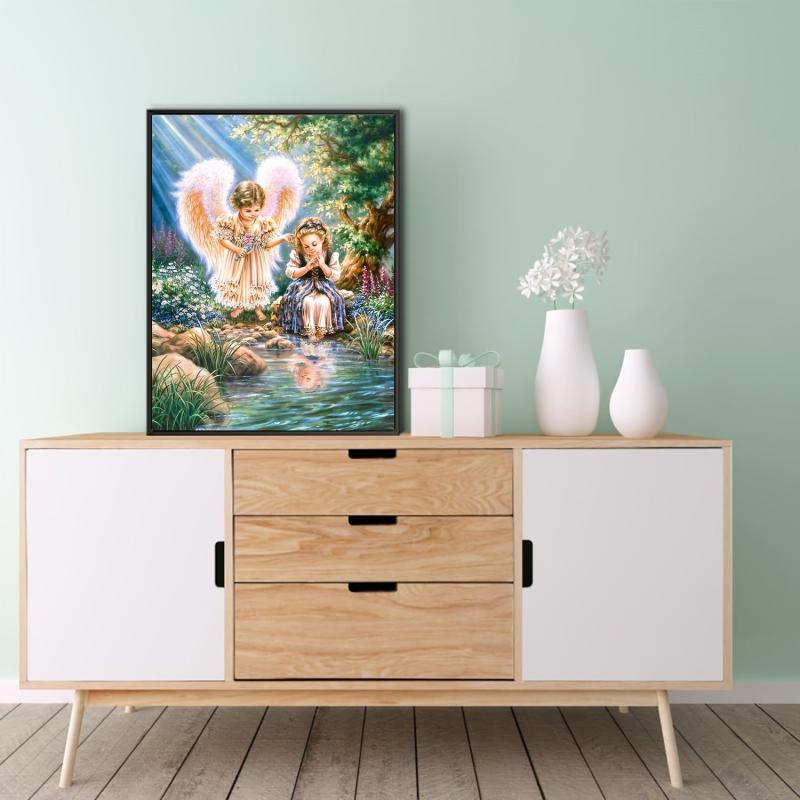 5D DIY Diamond Painting Set Angel Art Home Wall Decor 11.8x15.7