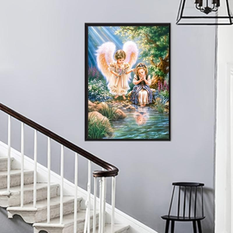 5D DIY Diamond Painting Set Angel Art Home Wall Decor 11.8x15.7