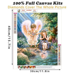 5D DIY Diamond Painting Set Angel Art Home Wall Decor 11.8x15.7