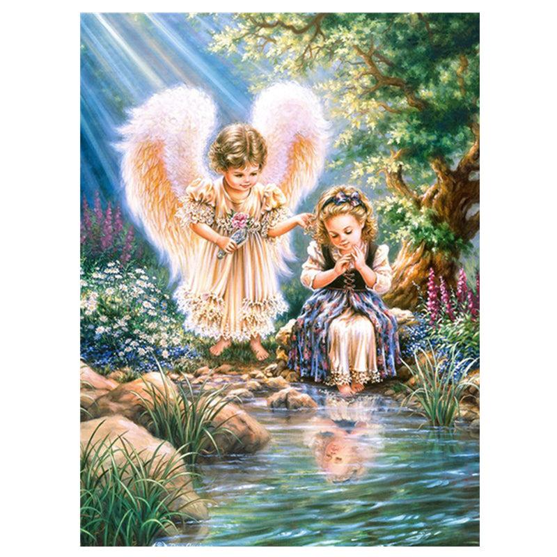 5D DIY Diamond Painting Set Angel Art Home Wall Decor 11.8x15.7