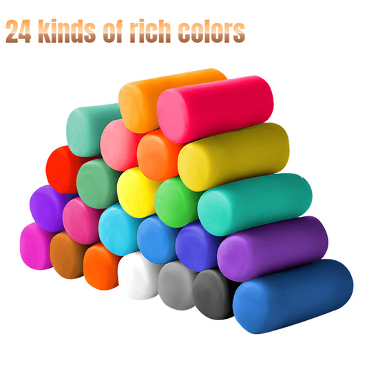 24 Colorful 2 Oz Canned Clay Set, Non-Toxic & Safe for Kids, Assorted Colors