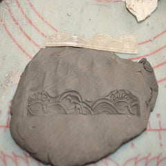 Chinese Japanese Retro Style Ocean Waves Borders Lines Clouds Stamps