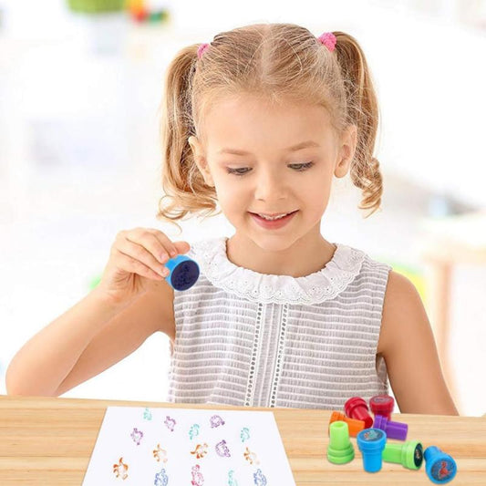 10pcs Assorted Stamps For Kids Self Inking Stampers For Arts And Crafts
