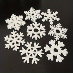 10pcs Wooden Christmas Snowflake DIY Craft Decorations Wall Hangings