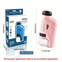 Mini Pocket Microscope Kit 60 120x Lab Handheld Microscope