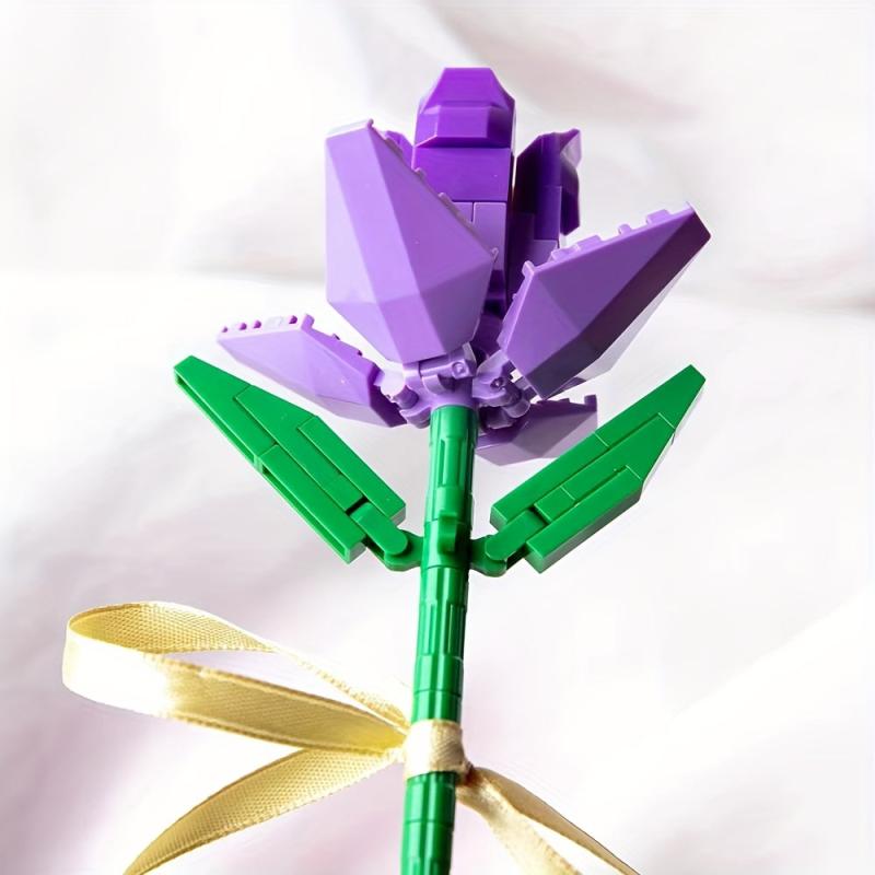 2pcs Flowers Bouquet Blocks Home Decor & Birthday Gift