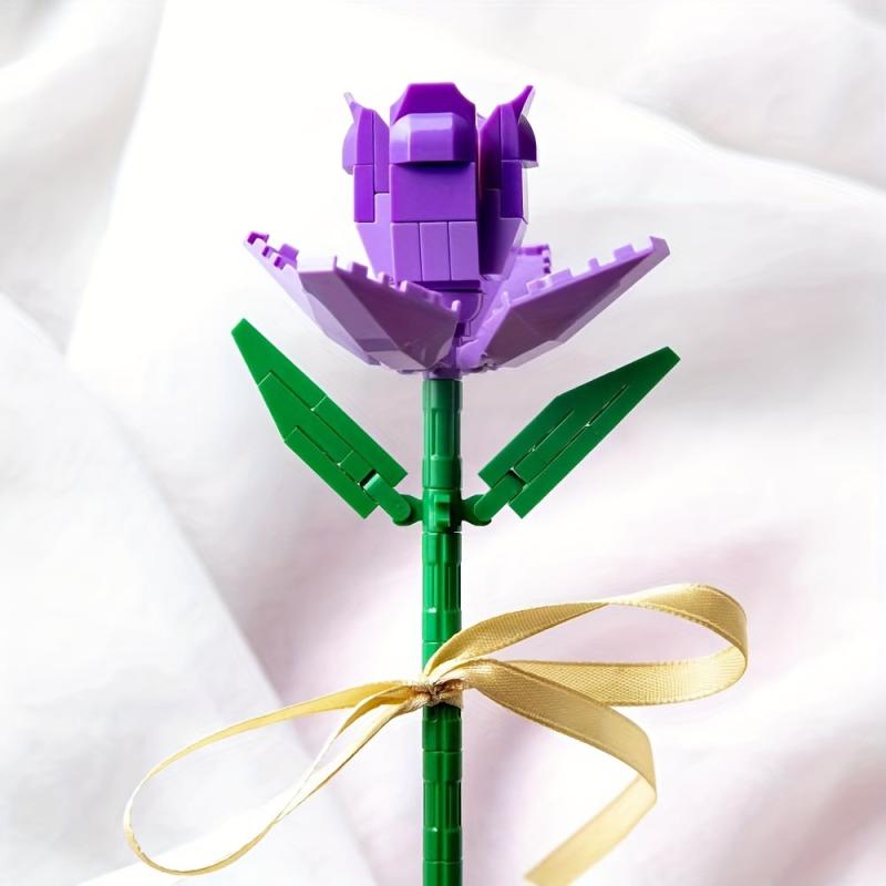 2pcs Flowers Bouquet Blocks Home Decor & Birthday Gift